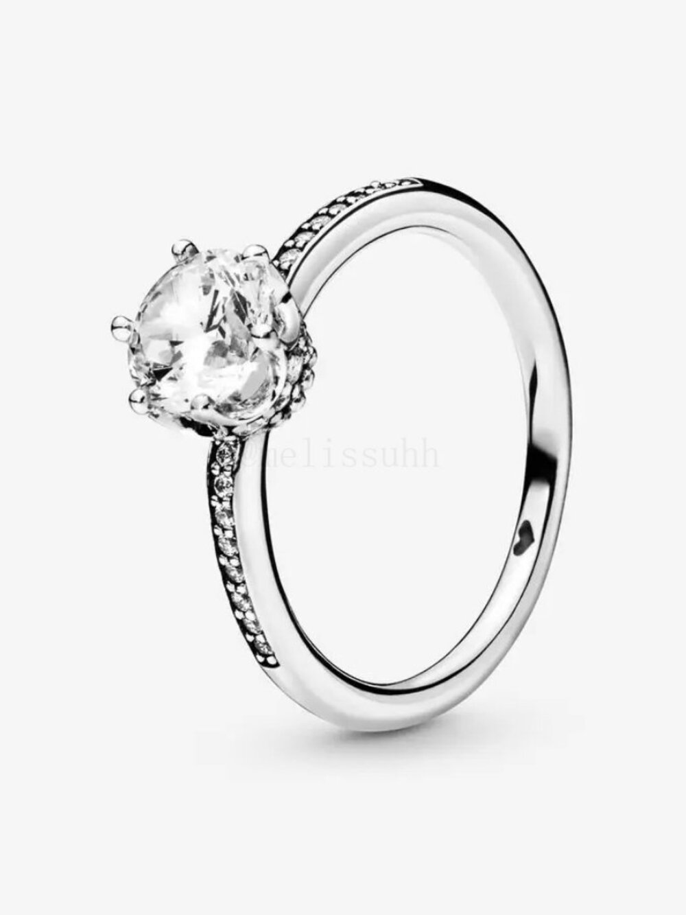 Pandora Clear Sparkling Crown Solitaire Ring